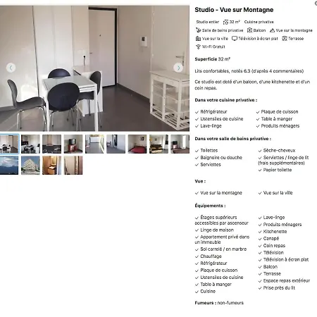 Gare Terrasse Sud Europole Cea Minatec Appartement